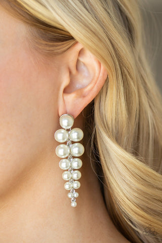 Totally Tribeca White Paparazzi Earrings