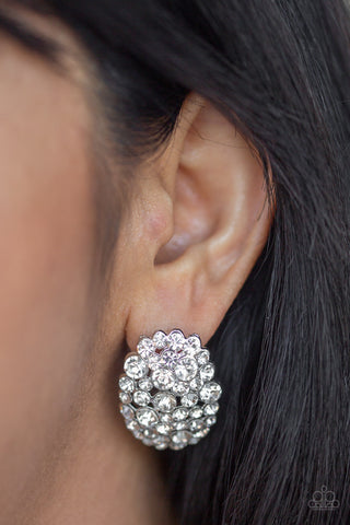 Daring Dazzle White Paparazzi Earrings