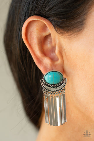 Monsoon Season Blue Paparazzi Earrings