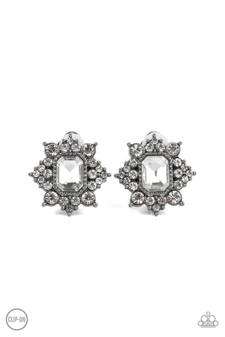 Interstellar Sparkle Black Paparazzi Clip-On Earrings