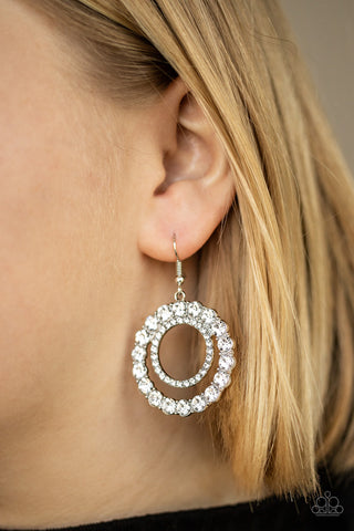 Spotlight Shout Out White Paparazzi Earrings