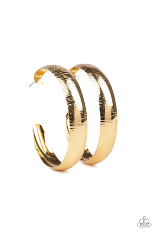 Hoop Wild Gold Paparazzi Earrings