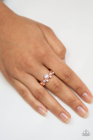 Sparkle Spree Copper Paparazzi Ring
