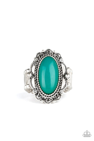 Malibu Majestic Green Paparazzi Ring