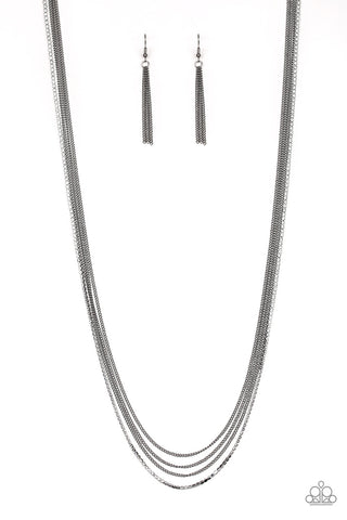 SLEEK and Destroy Black Paparazzi Necklace