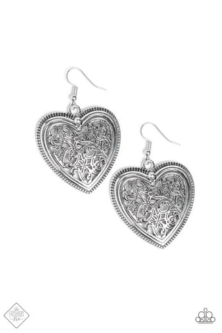 Victorian Devotion Silver Paparazzi Earrings