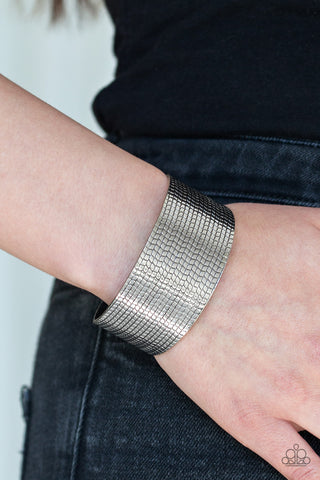 Texture Trailblazer Silver Paparazzi Bracelet