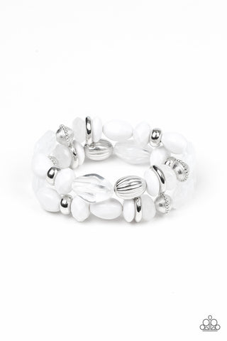 Beach Brunch White Paparazzi Bracelet