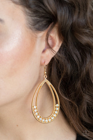 Glitz Fit Gold Paparazzi Earrings