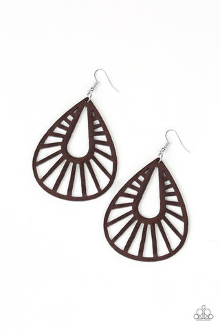 Coachella Chill Brown Paparazzi Earrings