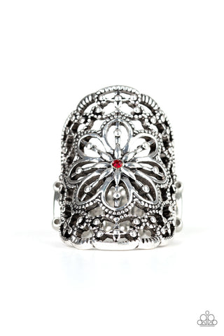 Majestic Mandala Red Paparazzi Ring