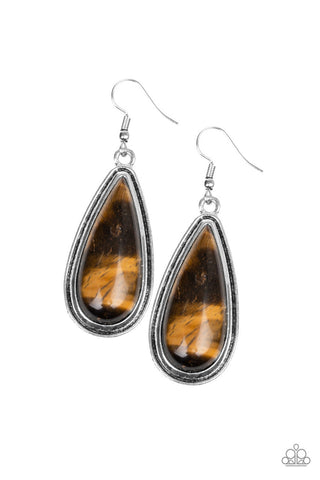 Ocean Sheen Brown Paparazzi Earrings