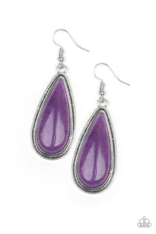 Oasis Sheen Purple Paparazzi Earrings