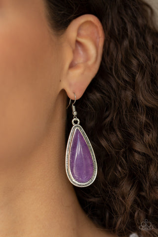 Oasis Sheen Purple Paparazzi Earrings