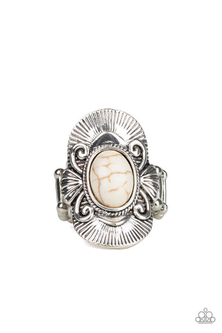 Oracle Oasis White Paparazzi Ring