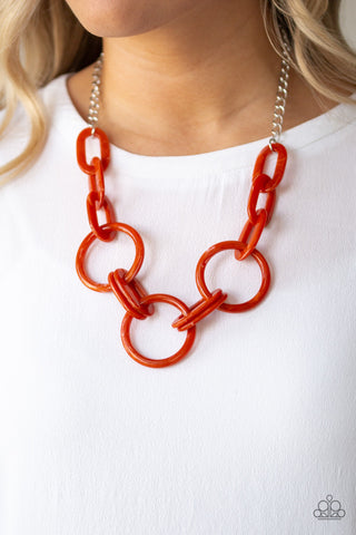 Turn Up the Heat Orange Paparazzi Necklace