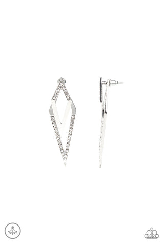 Point-BANK White Paparazzi Earrings