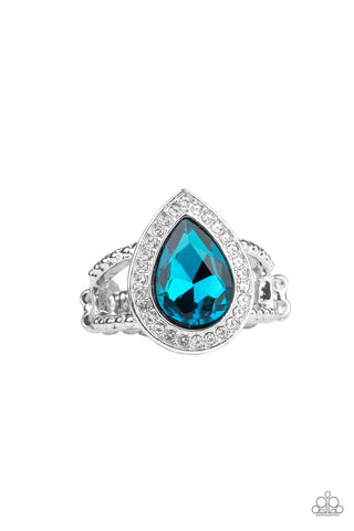 Hollywood Heirloom Blue Paparazzi Ring