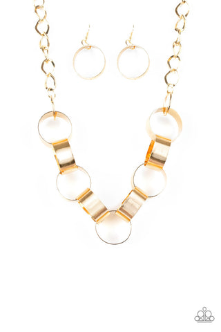 Big Hit Gold Paparazzi Necklace