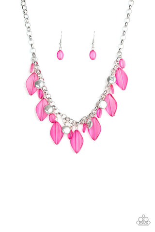 Malibu Ice Pink Paparazzi Necklace