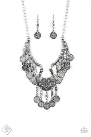 Treasure Temptress Silver Paparazzi Necklace