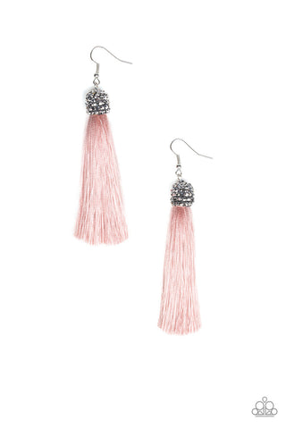 Make Room for Plume Pink Paparazzi Earrings