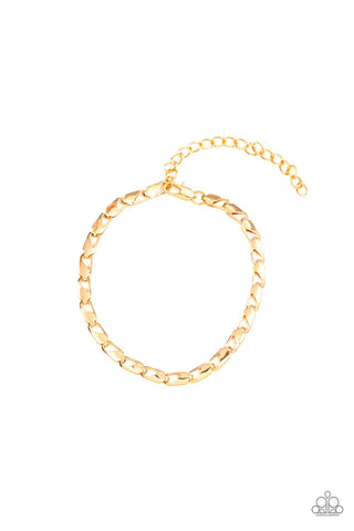 K.O. Gold Paparazzi Men's Bracelet