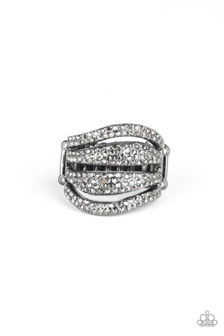 Roll Out the Diamonds Black Paparazzi Ring