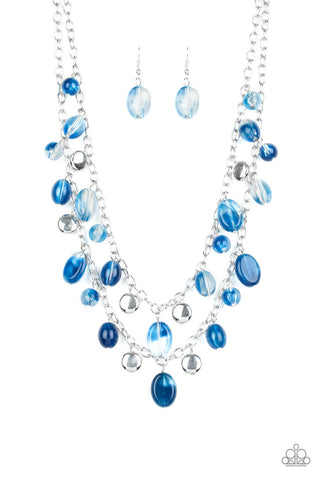 Rainbow Shine Blue Paparazzi Necklace