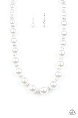 Uptown Heiress White Paparazzi Necklace