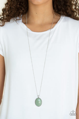 Peaceful Glow Green Paparazzi Necklace