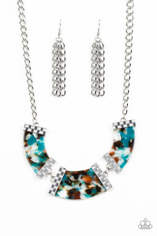 HAUTE-Blooded Blue Paparazzi Necklace