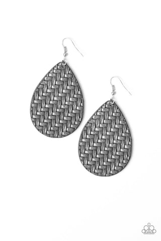 Teardrop Trend Silver Paparazzi Earrings