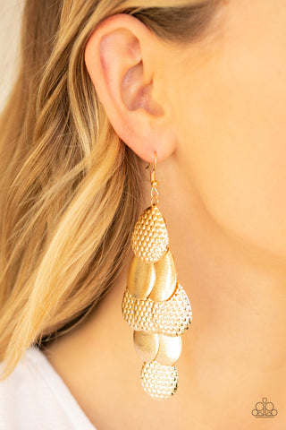 Chime Time Gold Paparazzi Earrings