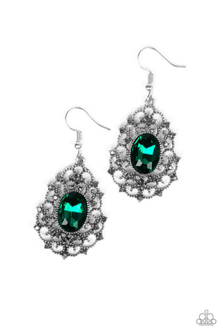 Regal Razzle Green Paparazzi Earrings