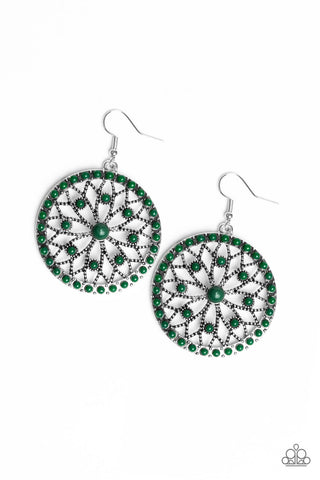 Merry Mandalas Green Paparazzi Earrings