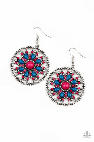 Mardi Gras Garden Pink Paparazzi Earrings