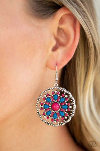 Mardi Gras Garden Pink Paparazzi Earrings