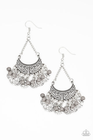 Sahara Treasure Silver Paparazzi Earrings