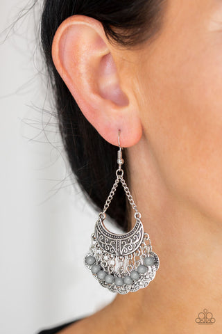 Sahara Treasure Silver Paparazzi Earrings