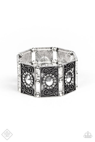 Tycoon Texture White Paparazzi Bracelet