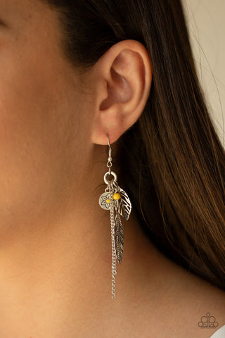 Western Whimsicality Yellow Paparazzi Earrings