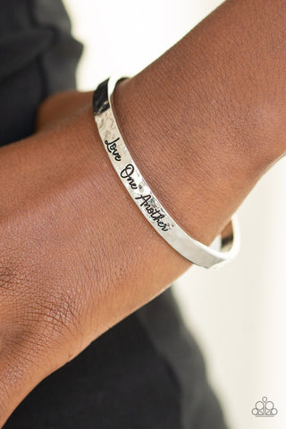 Love One Another Silver Paparazzi Bracelet