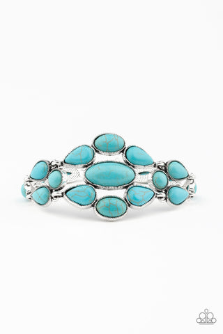 Blooming Prairies Blue Paparazzi Bracelet