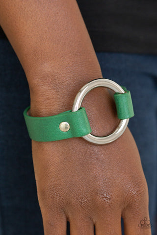 Rustic Rodeo Green Paparazzi Bracelet