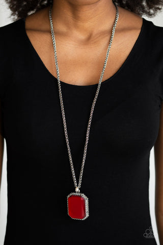 Let Your HEIR Down Red Paparazzi Necklace