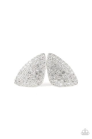 Supreme Sheen White Paparazzi Earrings