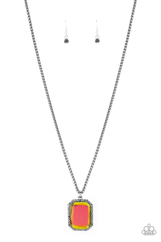 Let Your HEIR Down - Multi - Oil Spill Paparazzi Long Necklace - Black Diamond Exclusive