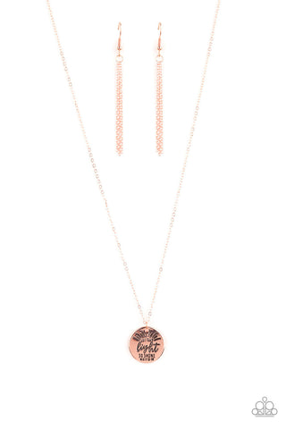 Let Your Light So Shine Copper Paparazzi Necklace