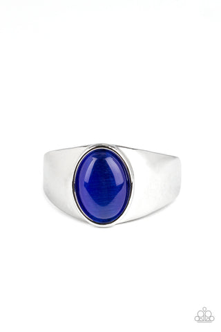 Cool Down Blue Paparazzi Men's Ring